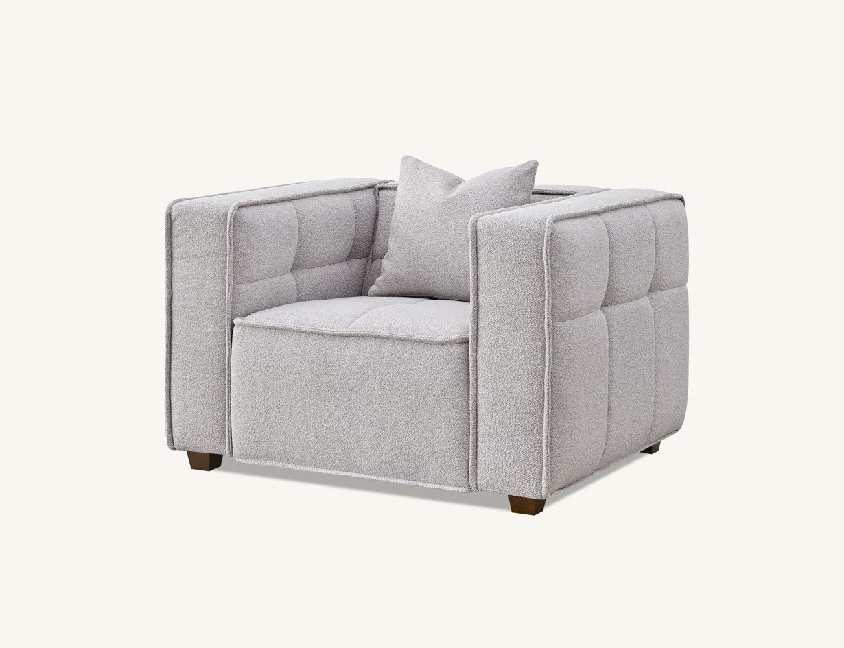 Casper Armchair in Putty Boucle Fabric - Casper Range