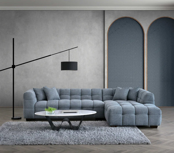 Bubbly Sofa in Iron Boucle Fabric