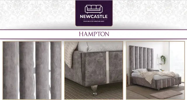 Hampton Bed Frame Collection-Marble Platinum