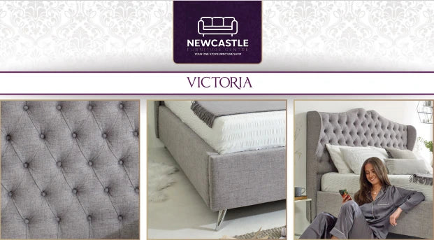 Victoria Bed Frame Collection-Chrome Feet