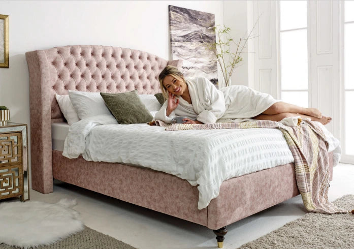 Rosemount Bed Frame Collection-Sand Fabric