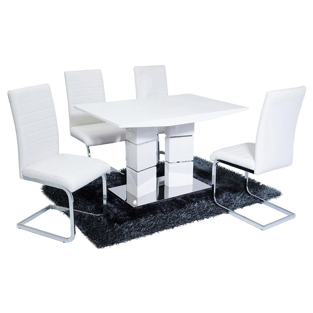 Texas White High Gloss Dining Table