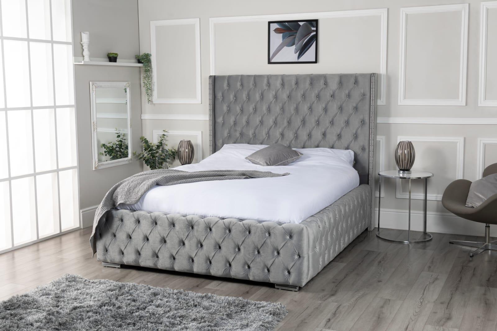 Premium Upholstered Bed Frame - Choice of Colors