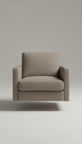 Taupe clay upholstered accent chair