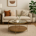 Amber Glass Coffee Table