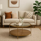 Amber Glass Coffee Table