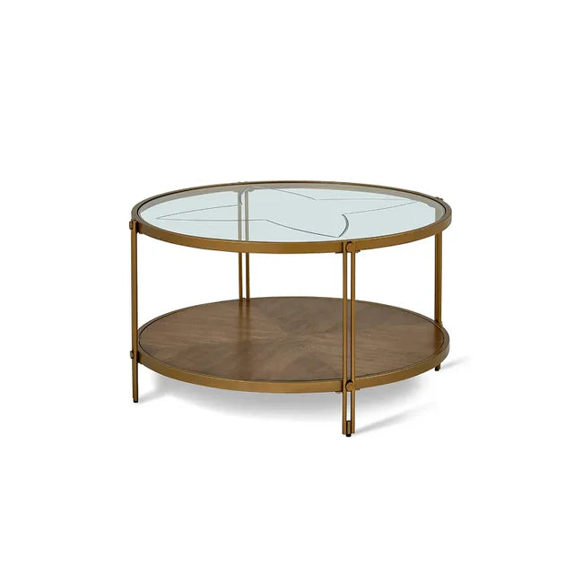 Amber Glass Coffee Table