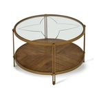 Amber Glass Coffee Table