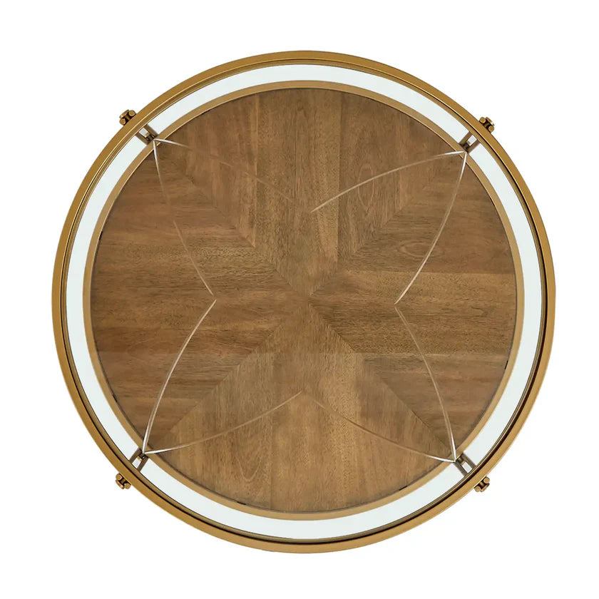 Amber Glass Coffee Table