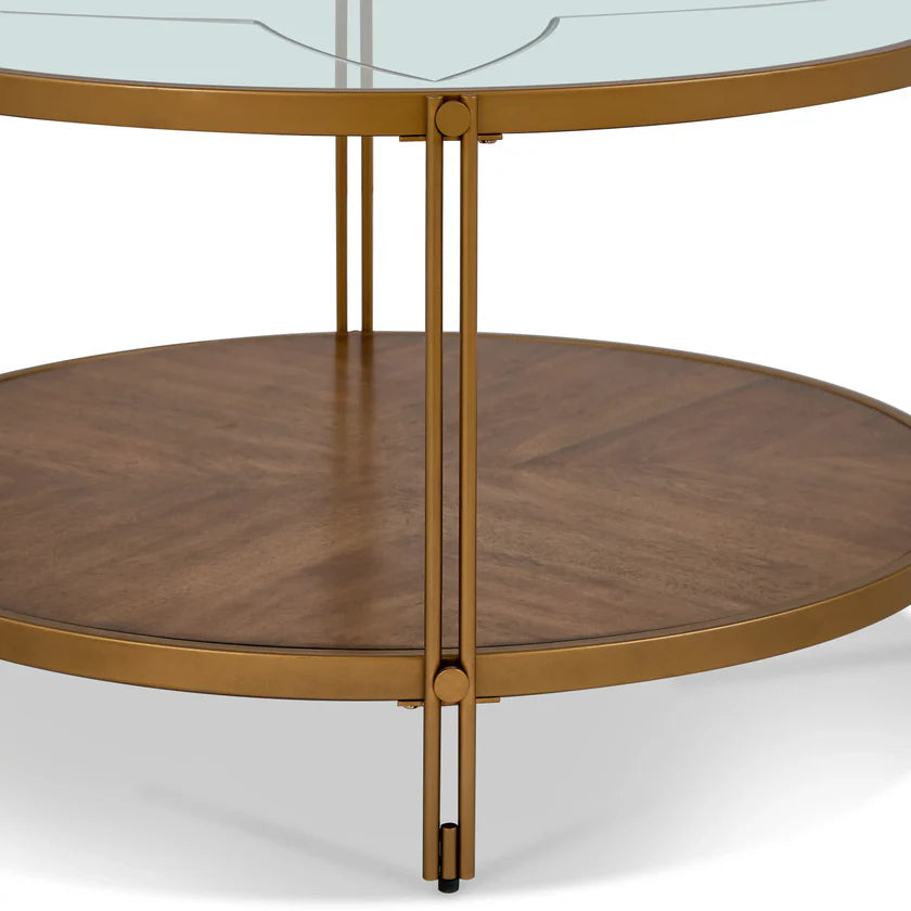 Amber Glass Coffee Table
