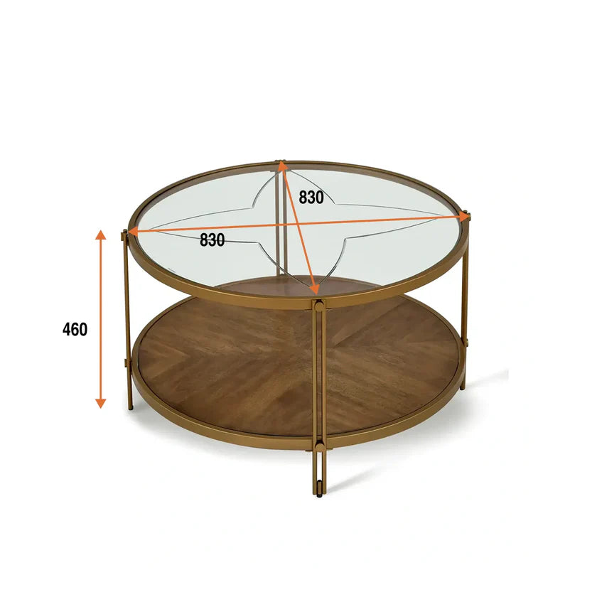 Amber Glass Coffee Table