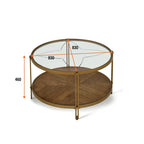 Amber Glass Coffee Table