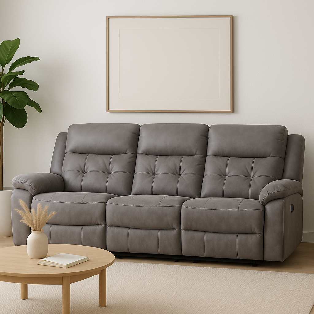 Angela Grey Recliner Sofa