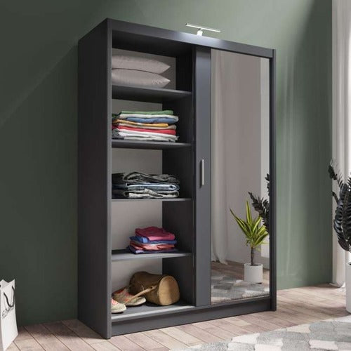 PARIS 150cm Sliding Door Wardrobe Graphite