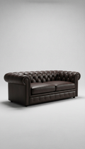 Italian leather sofa with deep seats