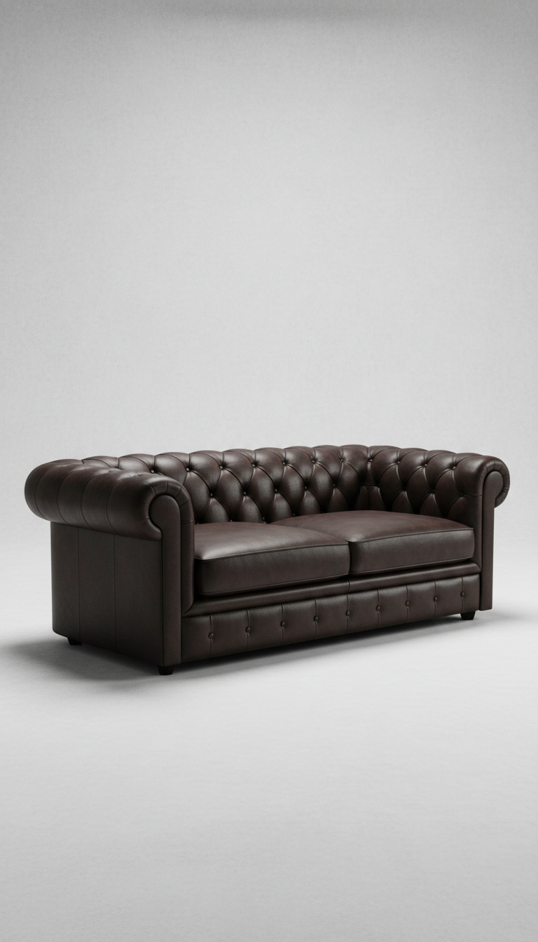 Italian leather sofa with deep seats