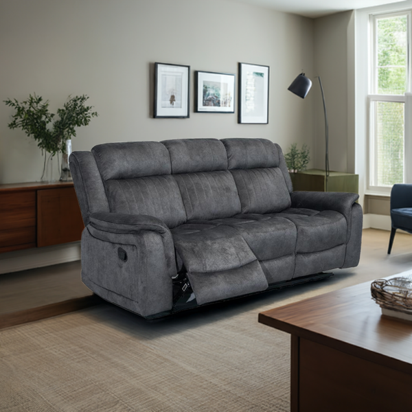 Fusion Recliner Suede 3 Seater Sofa