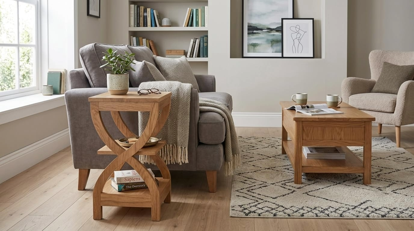 Oak Telephone Stand