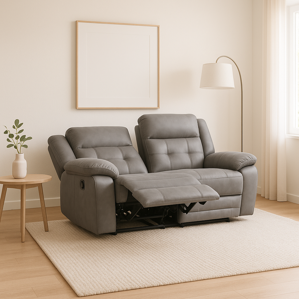 Angela Grey Recliner Sofa