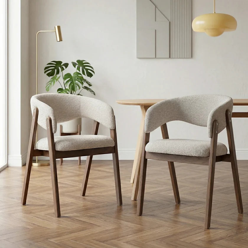 Rivers Cream Boucle Dining Chair