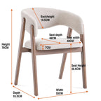 Rivers Cream Boucle Dining Chair