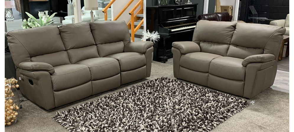 Charlton 2 Seater Electric Reclining Italian Leather Sofa